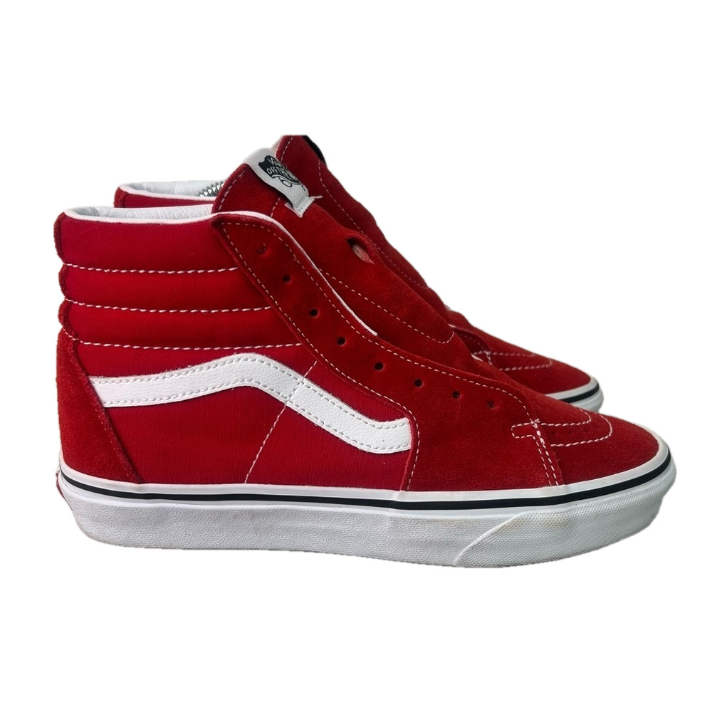 Vans SK8 Hi Cherry Red Suede Unisex Shoe Size 8.5 or 7 #538